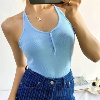 Halter Neck Henley Top