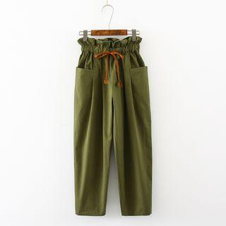 Frilled Trim Harem Pants