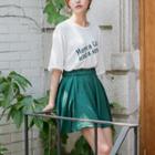 Elastic-waist Mini Flare Skort