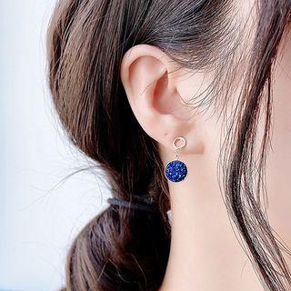 Disc & Hoop Asymmetrical Alloy Dangle Earring