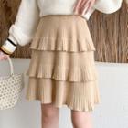 Knit Cake Accordion Pleat Skirt