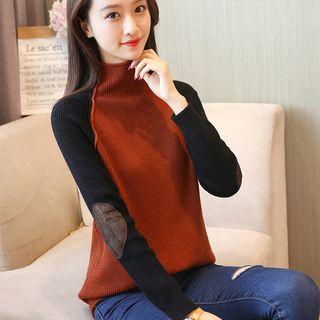 Raglan Sleeve Mock Neck Knit Top