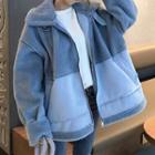 Two-tone Zip Coat