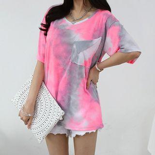 Round-neck Gradient T-shirt