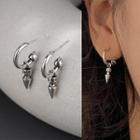 Stud Alloy Dangle Earring 1 Pc - Silver - One Size