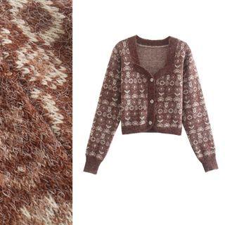 Square Neck Knit Cardigan