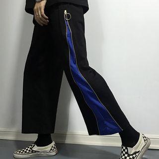 Side-zip Wide Leg Pants