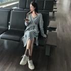 Tie-waist Knitted Maxi Dress