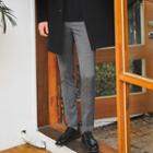Checked Tapered Dress Pants