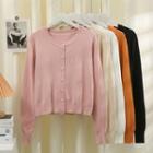 Lightweight Crew-neck Cardigan In 5 Colors