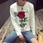 Rose Print Long-sleeve T-shirt