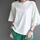 Bell Elbow-sleeve Round-neck T-shirt