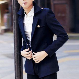 Plain Notch Lapel Coat