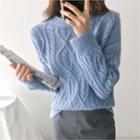 Crew-neck Cable Sweater