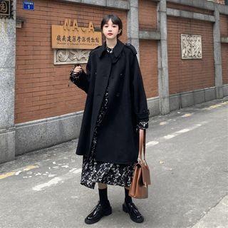Double Breasted Coat / Midi A-line Dress