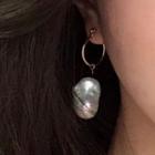 925 Sterling Silver Irregular Pearl Dangle Earring