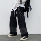Dip-dyed High-waist Straight-cut Jeans