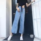Slited Loose-fit Jeans