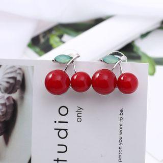 Cherry Stud Earring Red - One Size