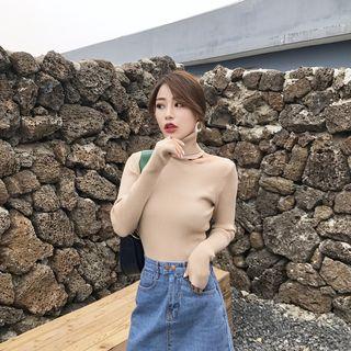 Cut Out Turtleneck Sweater
