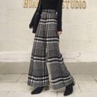 Check Loose-fit High-waist Wide-leg Pants