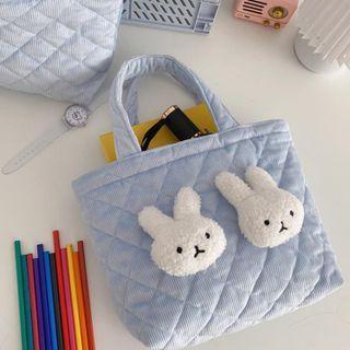 Quilted Corduroy Tote Bag