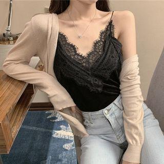 Lace Camisole Top Black - One Size