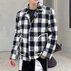 Checkered Button-up Jacket