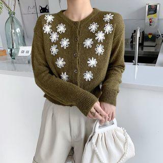 Crewneck Embroider Cardigan