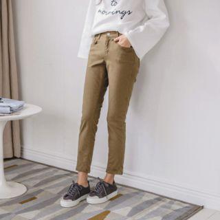 Brushed-fleece Lined Slim-fit Pants