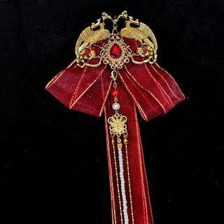 Rhinestone Freshwater Pearl Bow Hair Clip