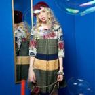 Printed Color-block A-line Dress