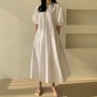 Puff Sleeve Round Neck Oversized Dress