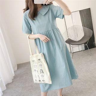 Plain Chiffon Polo Dress