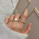 Set Of 4: Ring Set - Gold - One Size