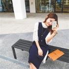 Slit-hem Sheer Lace Dress