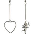 Non-matching Cupids Heart Drop Earring (various Designs)