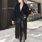 Boxy-fit Single-breasted Wool Blend Coat