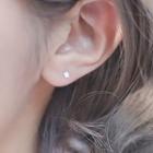 925 Sterling Silver Star Ear Stud 1 Pair - As Shown In Figure - One Size