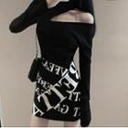 Cutout Knit Top / Print Skirt