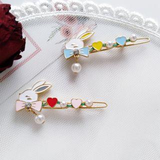 Faux Pearl Alloy Rabbit Hair Clip