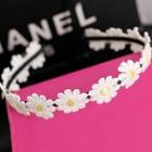 Flower-accent Hair Band White - One Size