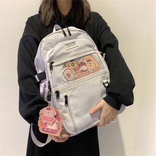 Transparent Pocket Zip Backpack