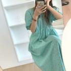 Floral Print Short-sleeve Loose-fit Dress