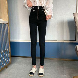 Zip High-waist Pants