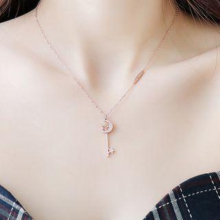 Moon & Star Key Pendant Necklace / Earring / Bracelet / Gift Box