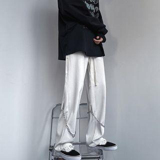 Chain Strap Wide Leg Pants