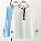 Snowflake Embroidered Blouse