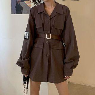 Long Sleeve Cargo Shirtdress