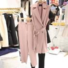 Set: Double Breasted Long Vest + Dress Pants